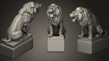 3D model Lion statue35 (STL)